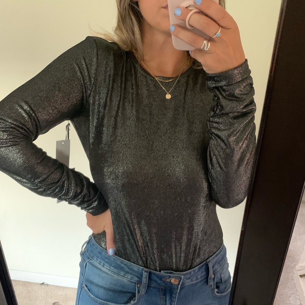 Black Shimmer Top